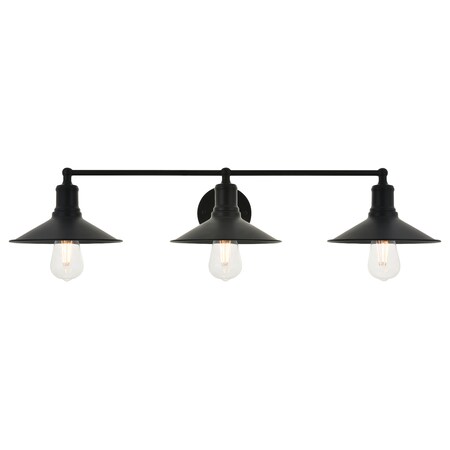 Living District Etude 3 Light Black Wall Sconce LD4033W33BK